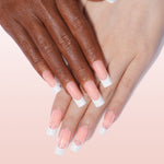 Medium Square French Tip Press on Nails 