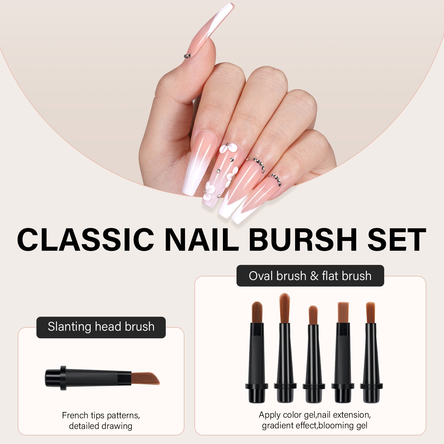 AILLSA Nail Art Brush Set 