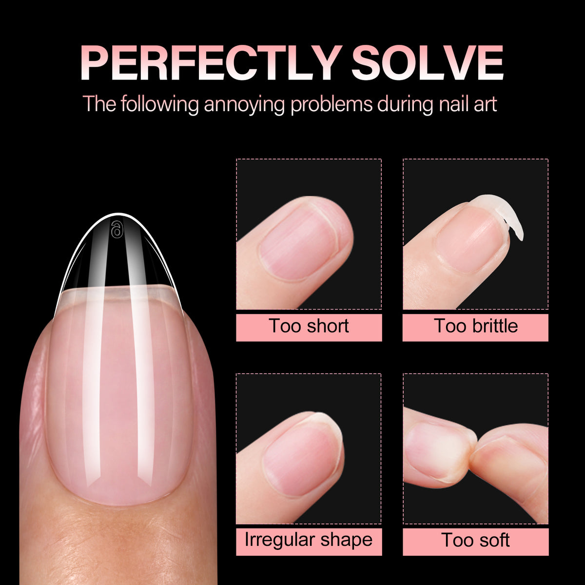 Half Matte False Nail Tips 