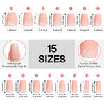 RealFit Nude Tone Mixed Color Press-On Nails 