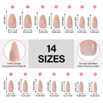 RealFit Nude Tone Mixed Color Press-On Nails 