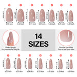 RealFit Nude Tone Mixed Color Press-On Nails 