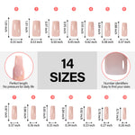 RealFit Nude Tone Mixed Color Press-On Nails 