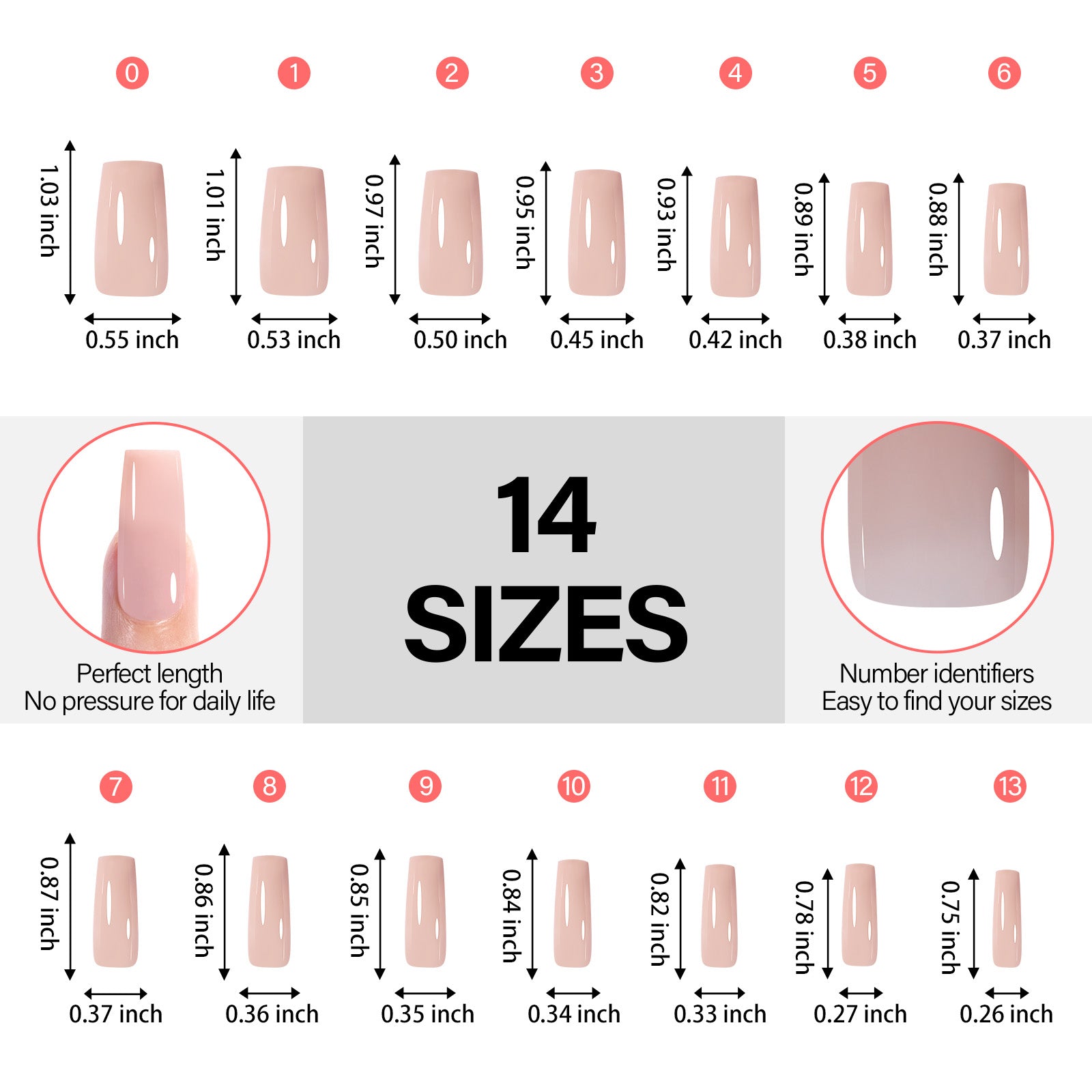 RealFit Nude Tone Mixed Color Press-On Nails 