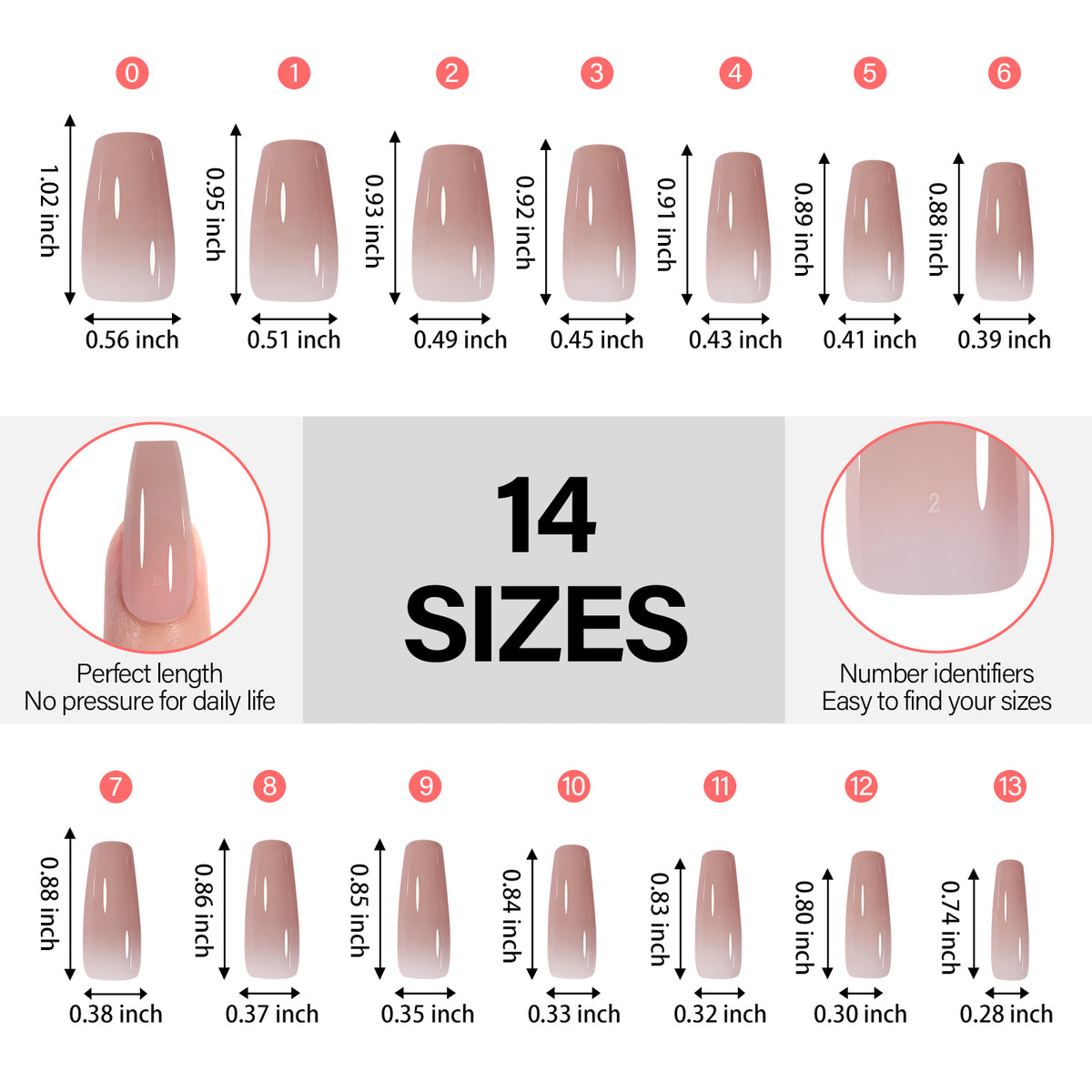 RealFit Nude Tone Mixed Color Press-On Nails 