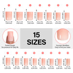 RealFit Nude Tone Mixed Color Press-On Nails 