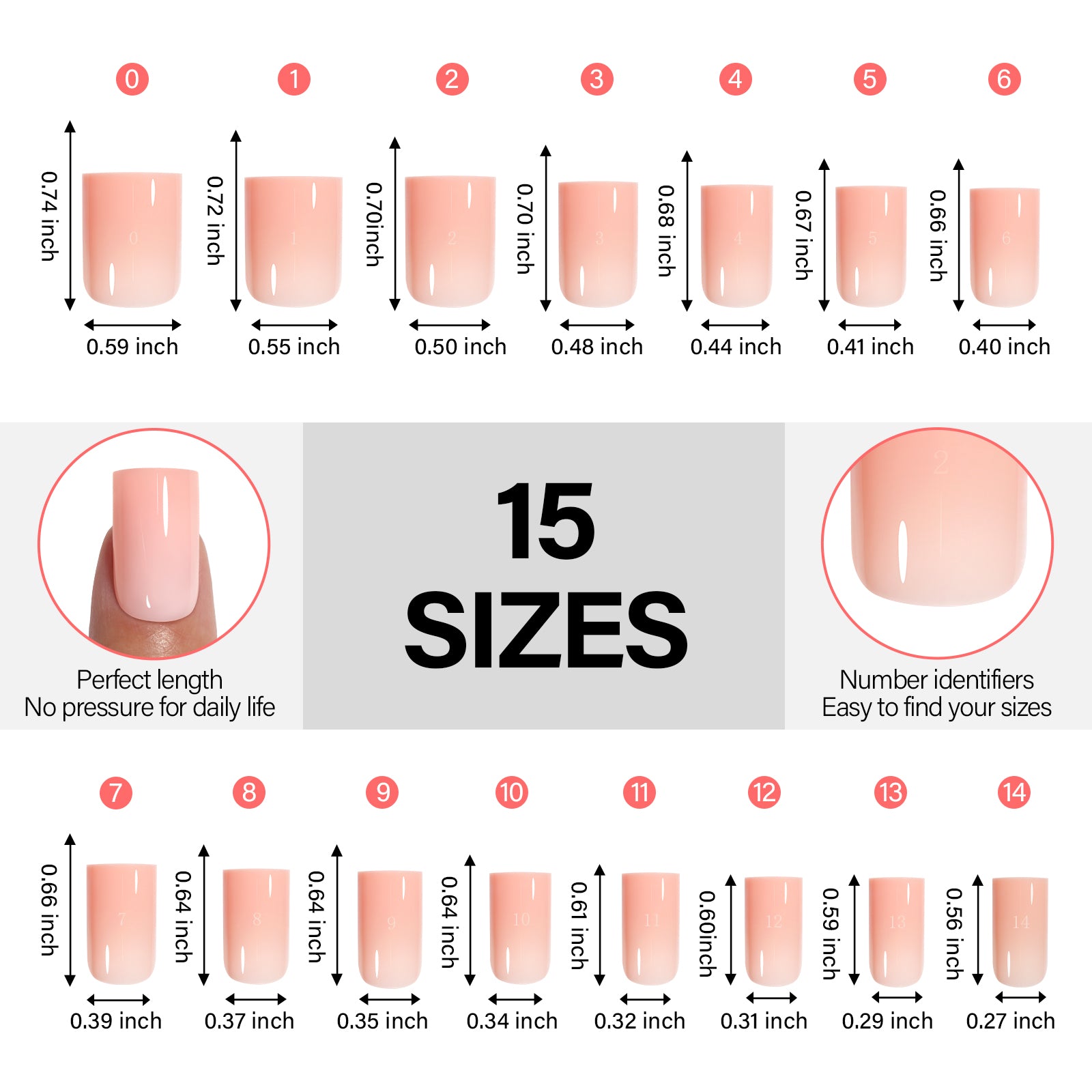 RealFit Nude Tone Mixed Color Press-On Nails 