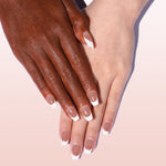Extra Short Coffin French Tip Press on Nails 