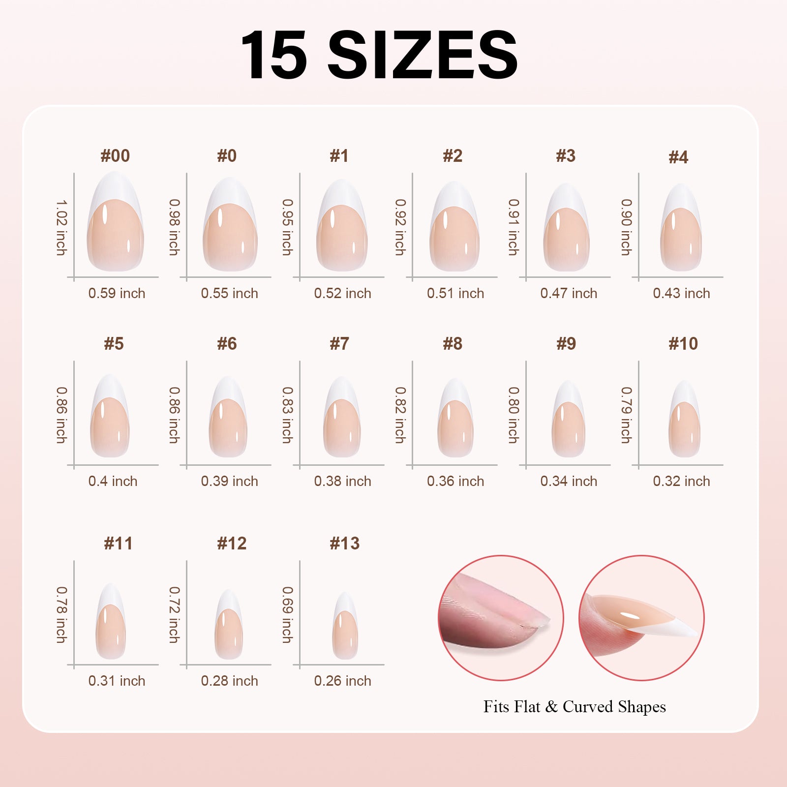 Almond French Tip Press on Nails 