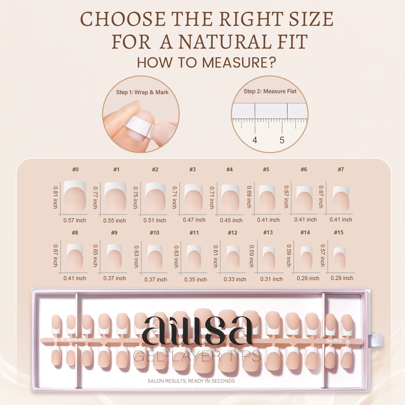 Nude Base French Tip Press On Nails 