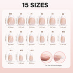 Short Oval French Tip Press on Nails 
