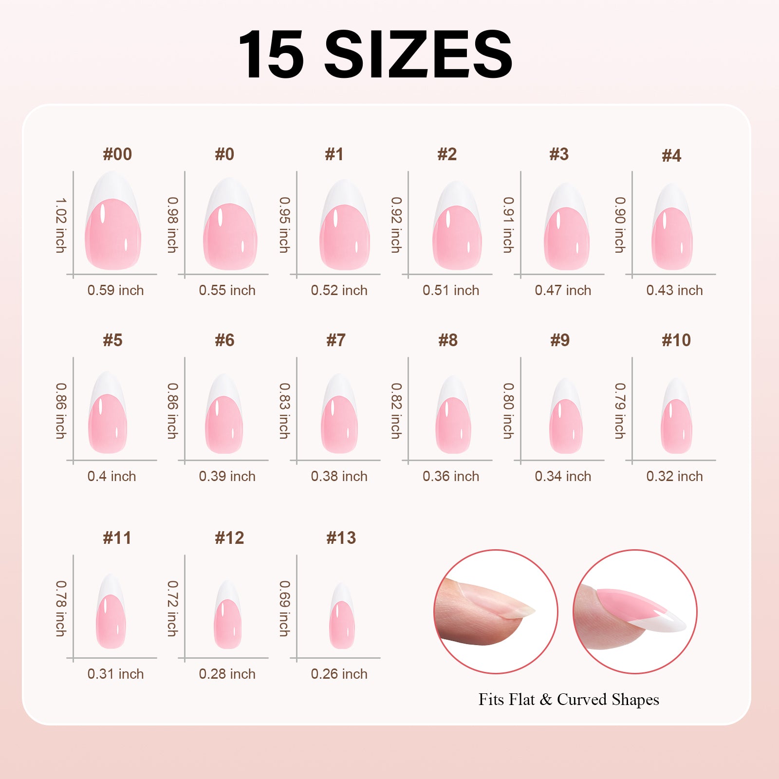 Almond French Tip Press on Nails 