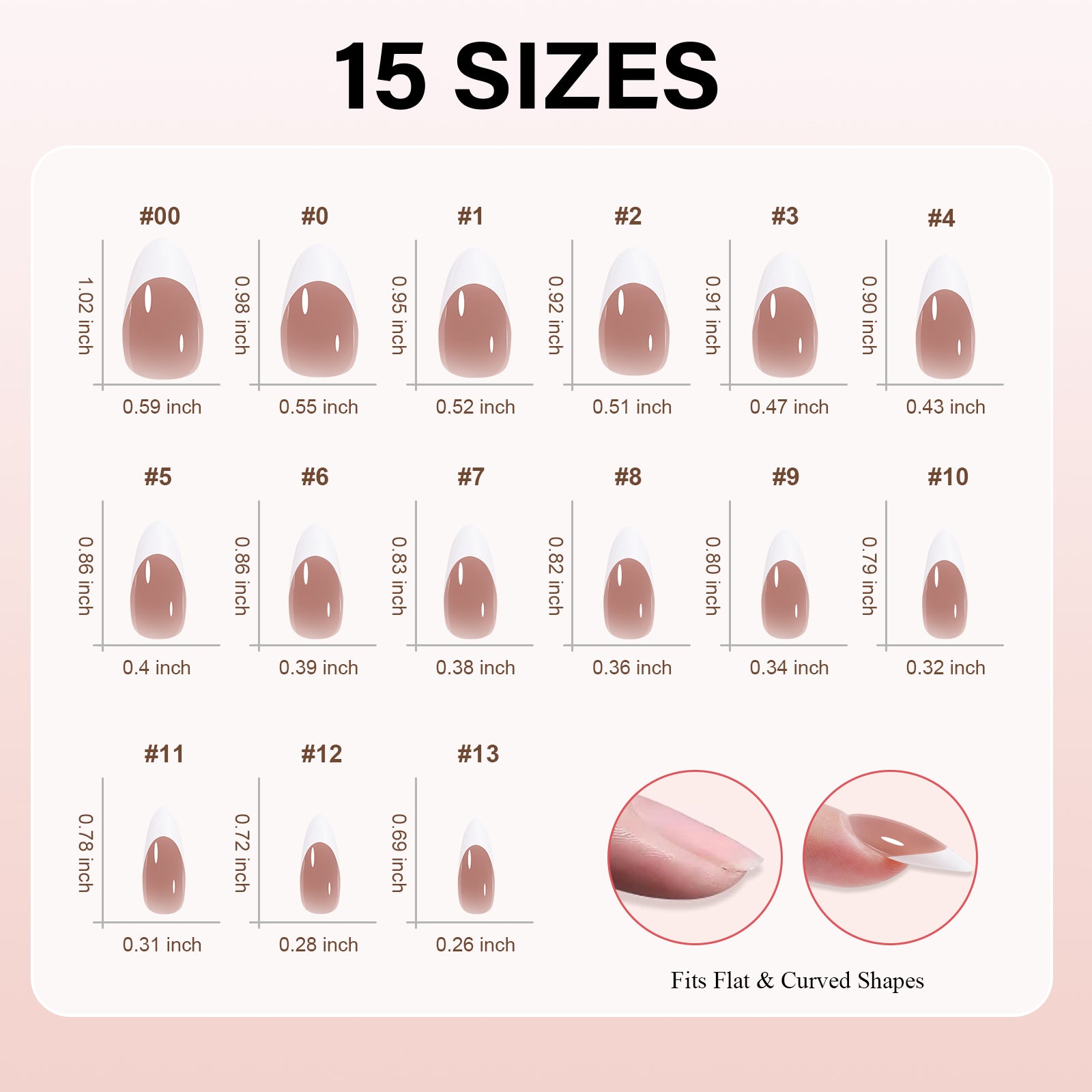 Almond French Tip Press on Nails 