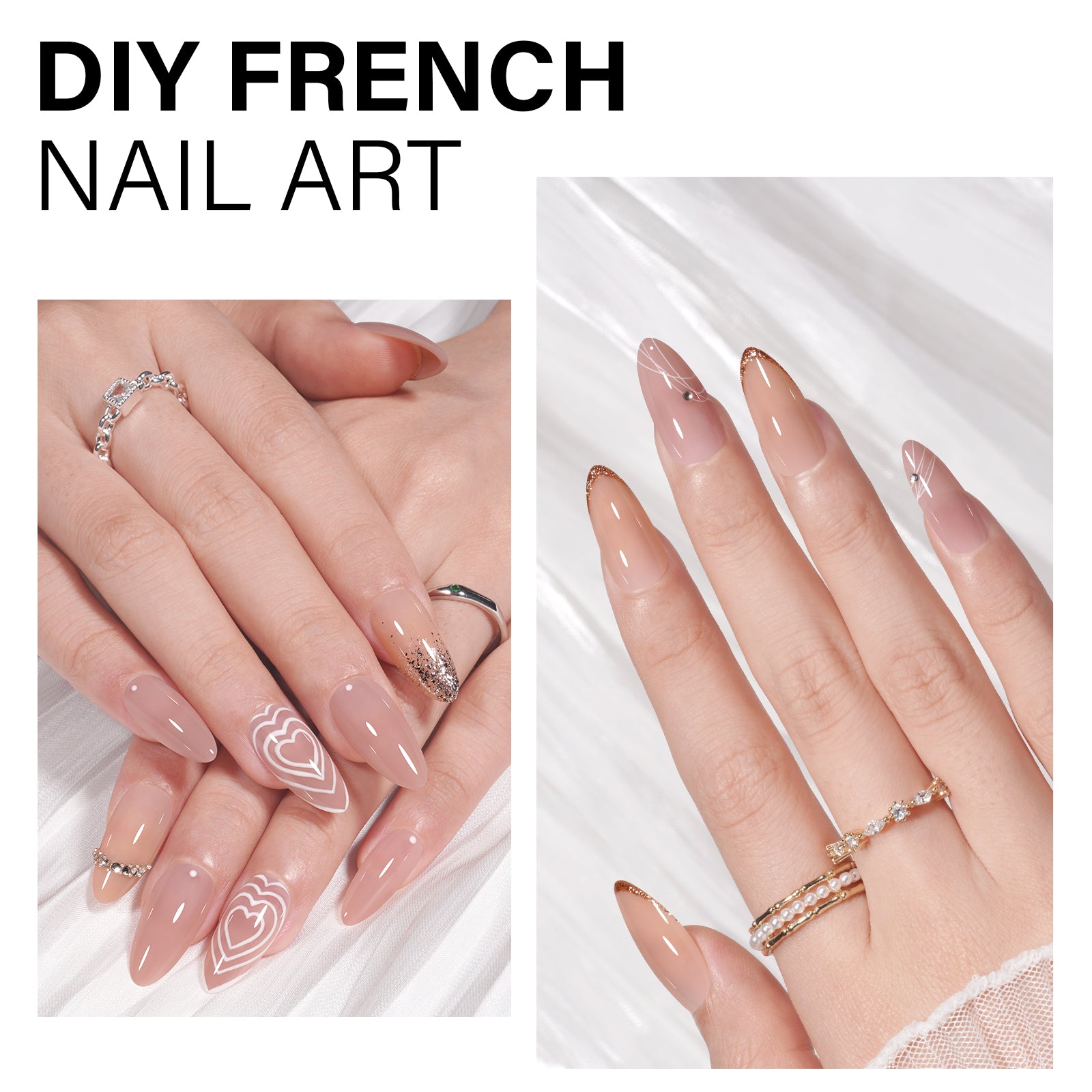 RealFit Nude Tone Mixed Color Press-On Nails 