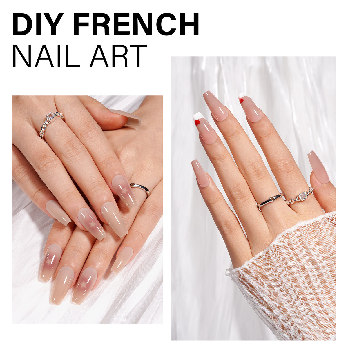 RealFit Nude Tone Mixed Color Press-On Nails 