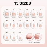 Extra Short Coffin French Tip Press on Nails 