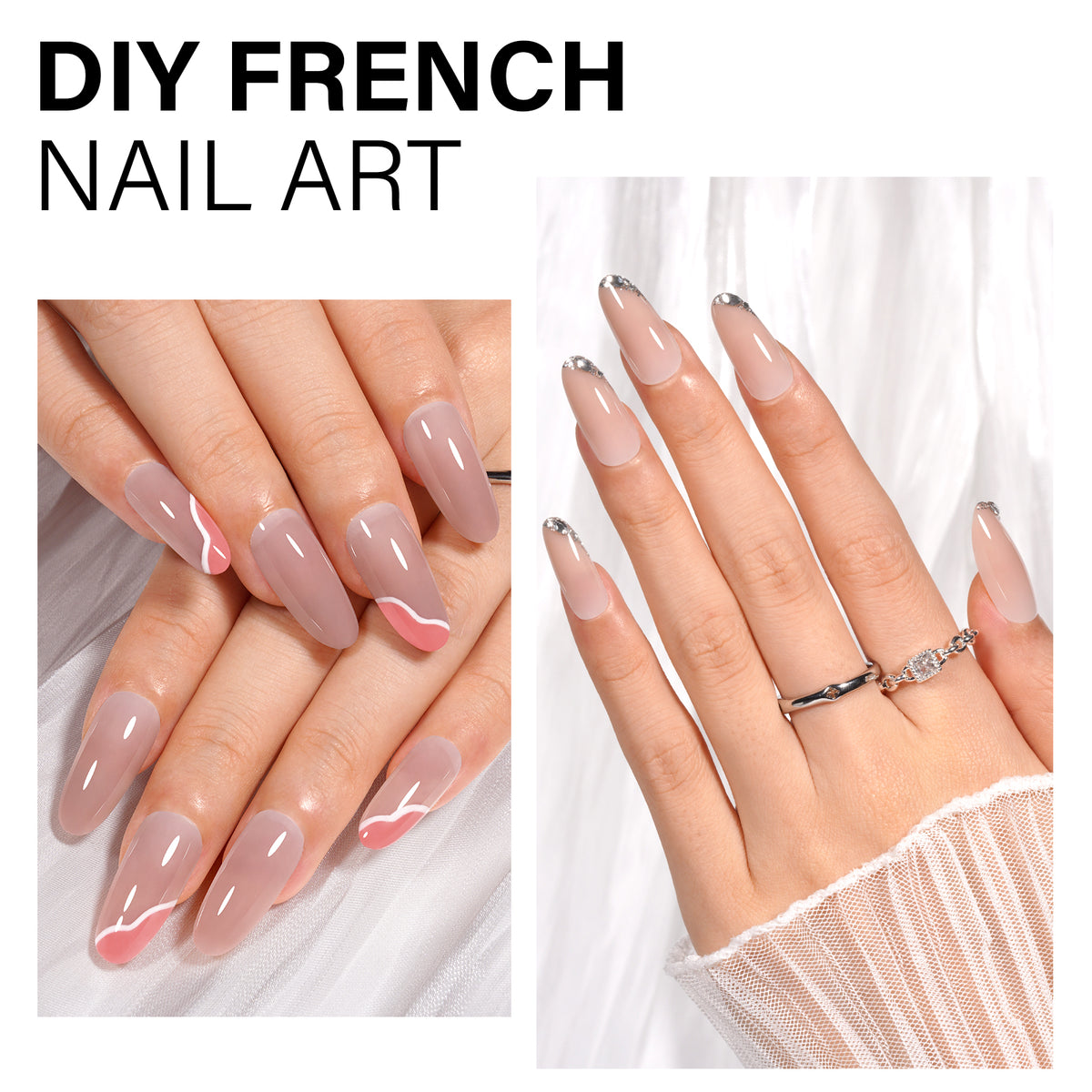 RealFit Nude Tone Mixed Color Press-On Nails 