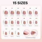 Short Oval French Tip Press on Nails 
