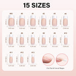 Medium Square French Tip Press on Nails 