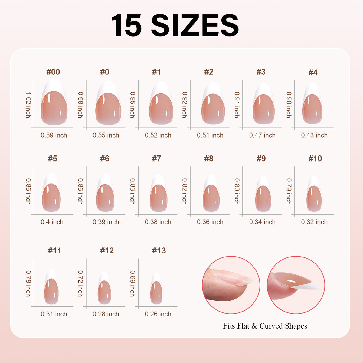 Almond French Tip Press on Nails 