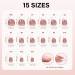 Extra Short Coffin French Tip Press on Nails 
