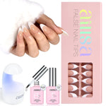 AILLSA French Tip Nails Set | 180Pcs 15 Sizes 