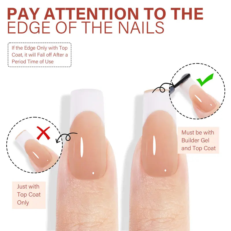 AILLSA French Tip Nails Set | 180Pcs 15 Sizes