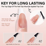 Medium Square French Tip Press on Nails 