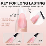 Medium Square French Tip Press on Nails 