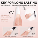 Long Coffin French Tip Press on Nails 