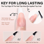 Medium Square French Tip Press on Nails 
