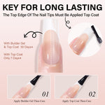 Medium Square French Tip Press on Nails 
