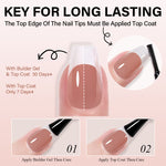 Extra Short Coffin French Tip Press on Nails 