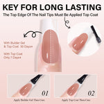 Medium Square French Tip Press on Nails 