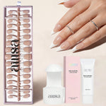 Nude Base French Tip Press On Nails 