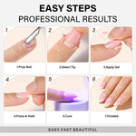 AILLSA RealFit Nude Tone 12 Mixed Colors Press-On Nails 
