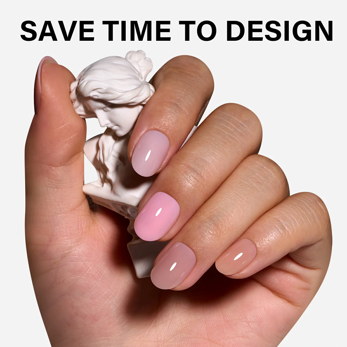 AILLSA RealFit Nude Tone 12 Mixed Colors Press-On Nails 