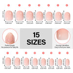 AILLSA RealFit Nude Tone 12 Mixed Colors Press-On Nails 