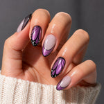 AILLSA 3D French Tip Press On Nails  
