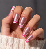 AILLSA Christmas Snowflake & Glitter Press-On Nails 