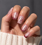 AILLSA Christmas Snowflake & Glitter Press-On Nails 