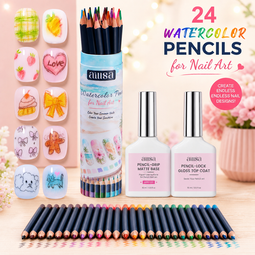 AILLSA Colored Pencil Nail Art Kit