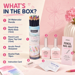 AILLSA Colored Pencil Nail Art Kit