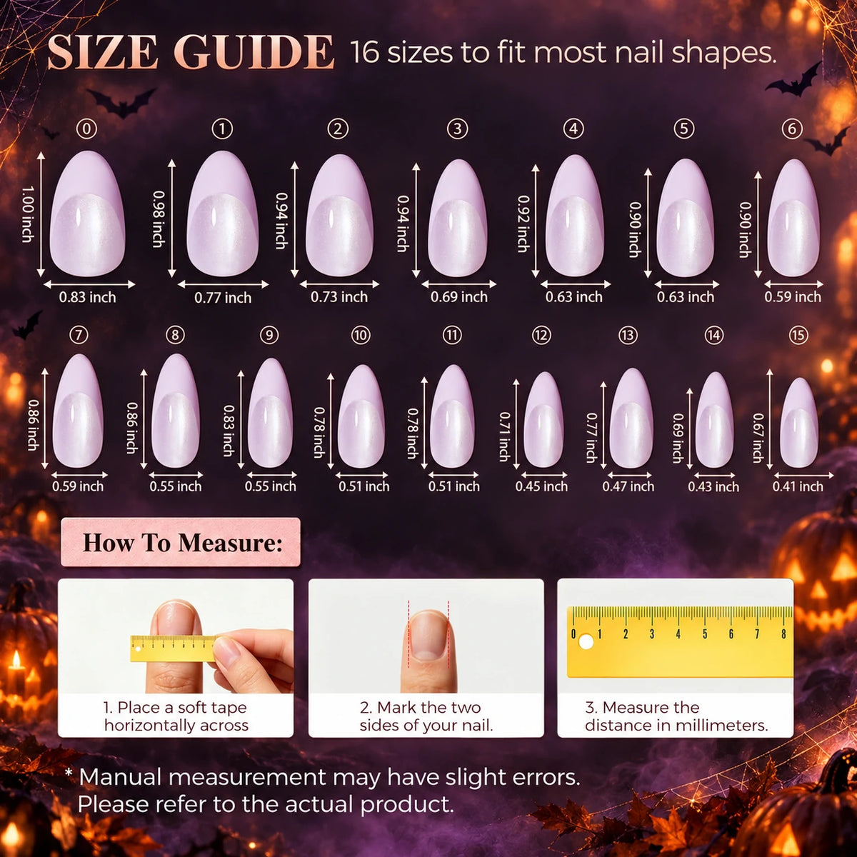 AILLSA Cute Halloween Press-On Nails