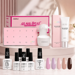 AILLSA Fit 224pcs Clear Nail Tips With 7PCS Gel Nail Polish Set 