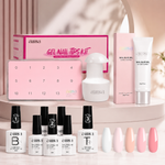 AILLSA Fit 224pcs Clear Nail Tips With 7PCS Gel Nail Polish Set 