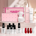 AILLSA Fit 224pcs Clear Nail Tips With 7PCS Gel Nail Polish Set 