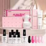AILLSA Fit 224pcs Clear Nail Tips With 7PCS Gel Nail Polish Set 