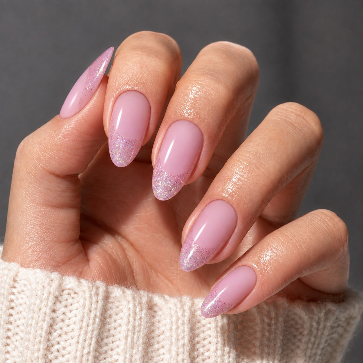 AILLSA Floral Shimmer Press On Nails  