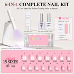AILLSA Gel Nail Tips Kit with UV Light